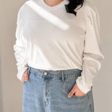 Dazy Plus Women's Leg-Of-Mutton Sleeve T-Shirt