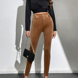 Tall Pantalones De Lapiz Con Bolsillo Para Mujer