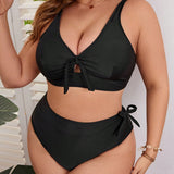 Swim Curve Conjunto De Banador Strapless Para Mujeres De Talla Grande