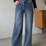 FRIFUL Jeans De Pierna Recta Para Mujeres