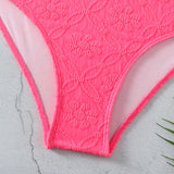 Swim Banador Mujer Una Pieza Escote Asimetrico Rosa Carnaval