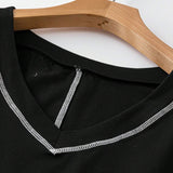 LUNE Plus Size Women'S Color Block Stitching T-Shirt