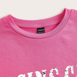 EZwear Camiseta de cuello redondo de mujer con ajuste delgado, con disenos impresos de letras y coche, casuales y sencillos, y mangas cortas