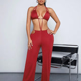 SXY Sexy Clubwear Hollow Out Women Jumpsuit For Valentine's Day, Party, Dancing, Spring, New Year