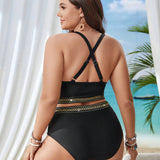 Swim Vcay Traje De Bano De Talla Grande Con Cinta Tejida Para Unir, Adecuado Para Bodas