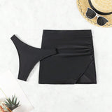 Swim Basics 2 Piezas Conjunto De Braguitas De Bikini Para Mujer De Color Solido