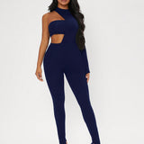 SXY Conjunto De Dos Piezas De Top Y Leggings De Corte Slim Hueco