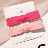 Clip De Pelo Dulce Rosa Con Forma De Corazon Y Lazo Para Mujer, Varios Estilos Disponibles, Sin Embalaje De Carton
