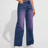 EZwear Jeans Rectos Degradados Para Mujer