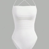 EZwear Body Ajustado De Punto Sin Espalda