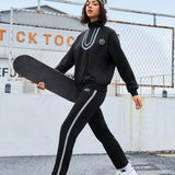 Street Sport Sudadera Y Pantalon Con Cremallera Y Monograma