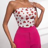 Essnce Top De Tubo Estampado Love Para Mujer