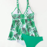 Swim Lushore Tankini con estampado tropical para mujer en el Carnaval