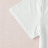 EZwear Plus Size Women'S Leopard Printed Heart Detail Short Sleeve T-Shirt