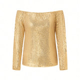 Blusa brillante de a grande