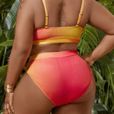 Slayr Conjunto de bikini Plus Size con efecto degradado para carnaval