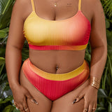 Slayr Conjunto de bikini Plus Size con efecto degradado para carnaval