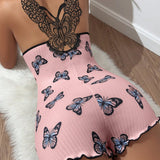 Pijamas De Mujer Con Estampado De Mariposas