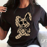 Slayr Camiseta De Manga Corta Con Estampado De Conejo Para Mujer