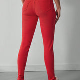 Essnce Pantalones Jeans De Cintura Media Ajustados Para Mujer