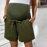 Pantalones Cortos De Maternidad Con Cintura Ajustable