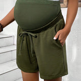 Pantalones Cortos De Maternidad Con Cintura Ajustable