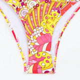 Swim Conjunto De Bikini Para Mujeres Con Tirantes Finos, Con Estampado Completo, Para Carnaval