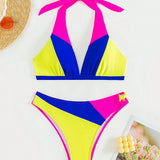 Swim Conjunto De Bikini De Dos Piezas Con Bloque De Color