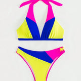 Swim Conjunto De Bikini De Dos Piezas Con Bloque De Color