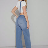 Pantalones Jeans De Mujer Con Tirantes De Un Solo Hombro