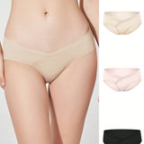 Underwear&Sleepwear Maternity Pack De 3 Calzones De Triangulo De Cintura Baja De Color Solido Para Mujeres Embarazadas
