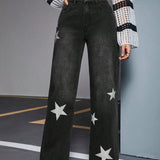 EZwear Jeans Sueltos Para Mujer Con Diseno De Estrella