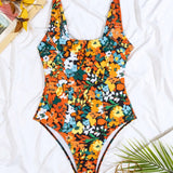 Swim Vcay Traje De Bano De Una Pieza Para Mujer Con Estampado Floral