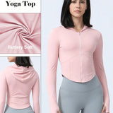 Chaqueta deportiva con capucha para mujer, adecuada para deportes al aire libre, ejercicio y fitness, con agujeros para el dedo pulgar