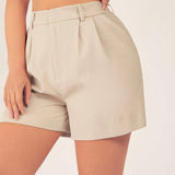BASICS Pantalones Cortos Casuales De Color Solido Para Mujer