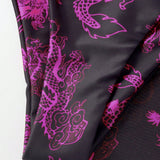 Swim Conjunto De Traje De Bano De Dos Piezas Para Mujer Con Estampado De Dragon, Taza Triangular, Espalda En T, Lazo Lateral, 4 Piezas