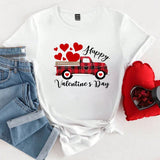 Family Pack Camiseta De Manga Corta Con Estampado Love Truck De 1 Pieza Para Mujer