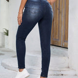 LUNE Jeans Ajustados Y Rasgados Para Mujer