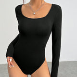 EZwear Body Ajustado Negro De Punto