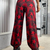 PETITE Pantalones De Mujer Con Estampado De Estrellas Y Cordon En La Cintura
