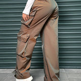 Coolane Pantalones Cargo De Multiples Bolsillos Para Mujeres