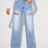 Tall Jeans Desgastados Para Mujer