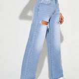 Tall Jeans Desgastados Para Mujer