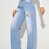 Tall Jeans Desgastados Para Mujer