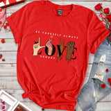 Camiseta Para Mujer De Patron De Gestos De Amor De San Valentin Para Ropa Familiar A Juego