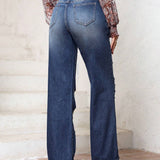 Jeans Desgastados Con Rasgones