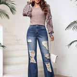 Jeans Desgastados Con Rasgones