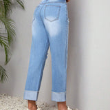 EZwear Pantalones Jeans Casuales Desgastados