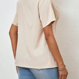 Frenchy Camisa De Estilo Simple De Color Solido Para Mujer