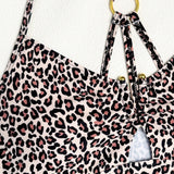 Swim Conjunto de tankini estampado de leopardo traje de bano para playa de verano